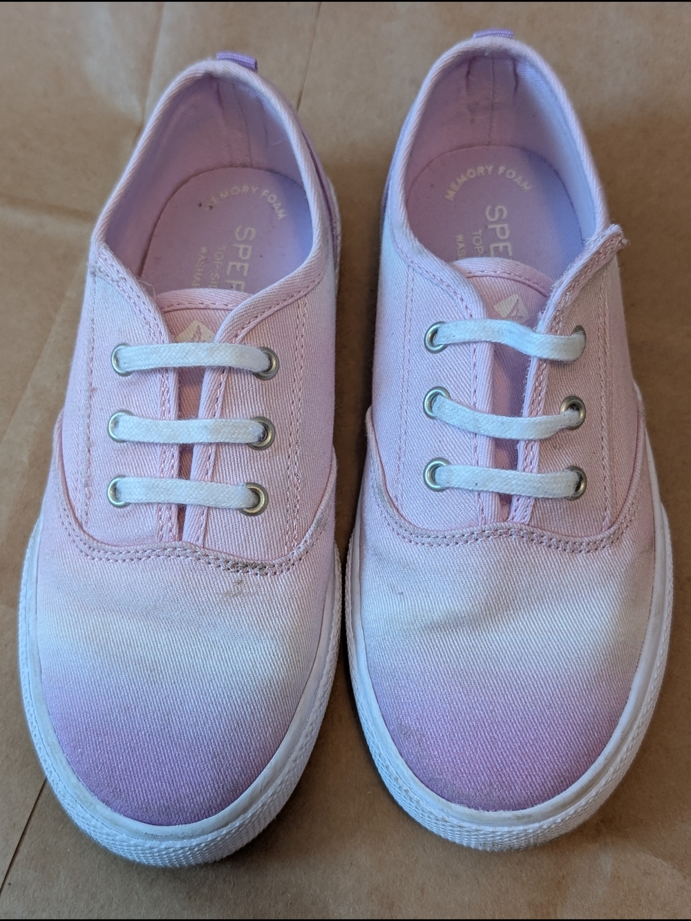Sperry Kids Light Pink Canvas Slip-On Sneakers